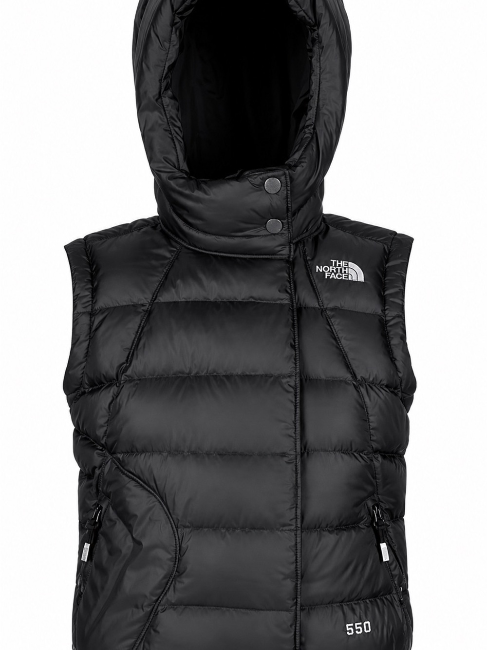 The North Face Black Hooded 550 Down Puffer Vest